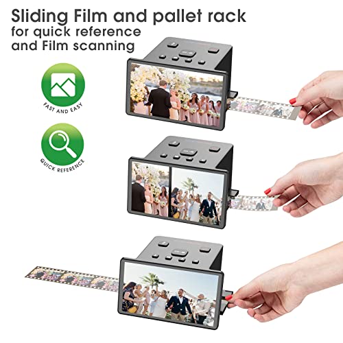 DIGITNOW Film Scanner & Slide Viewer with 5” LCD Screen - Converts 35mm Negatives & Slides to 22MP JPEG Photos