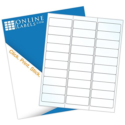 Waterproof Clear Gloss Address Labels - 2.625 x 1 - Pack of 30,000 Labels, 1,000 Sheets - Laser Printer - Online Labels