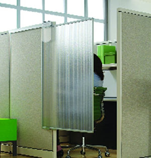 Quartet Workstation Privacy Screen, 36 x 48 Inches, Sliding, Partial Length (WPS1000)