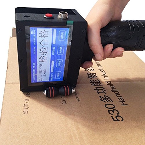 Premium Quality Handheld Intelligent Inkjet Printer Ink Date Coder Coding Machine LED Screen Display for Trademark,Logo,Graphic,Date Coder - English Edition