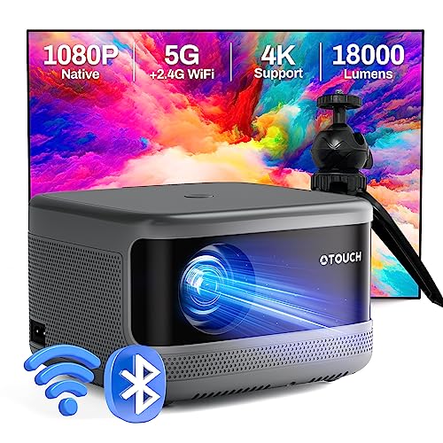 OTOUCH Electric Focus Projector Native 1080P 18000LM 5G WiFi Bluetooth 5.2 4K Support - 2024 New