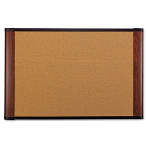 3M Graphite Blend Cork Board, 72 x 48, Mahogany Finish Frame (C7248MY)