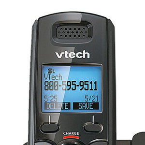 VTech DS6151-11 DECT 6.0 2-Line Expandable Cordless Phone + (7) DS6101-11 Accessory Handset, Black