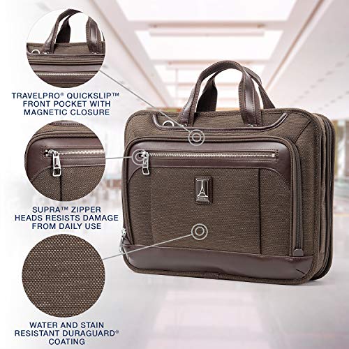 Travelpro Travlepro Luggage Platinum Elite 16" Carry-on Slim Business Computer Briefcase, Rich Espresso, One Size