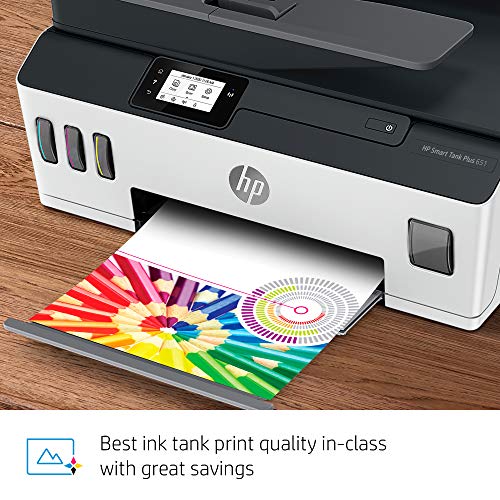 HP Smart -Tank Plus 651 Wireless All-in-One Ink -Tank Printer | up to 2 Years of Ink in Bottles | Auto Document Feeder | Mobile Print, Scan, Copy (7XV38A)