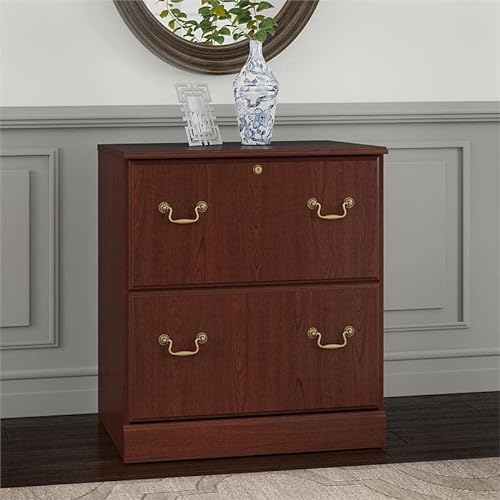 BOWERY HILL Traditional Wood Executive Lateral File Cabinet in Cherry