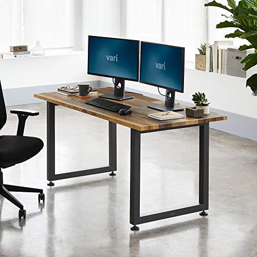 Vari Table (60x30) - Computer Desk with Durable Finish & Built-in Cable Management Tray - Use as Standalone Workstation or Side Table - Work or Home Office Furniture - (Reclaimed Wood)