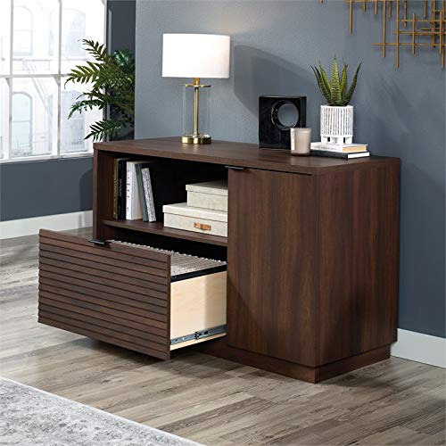 Sauder Englewood File Credenza, Spiced Mahogany Finish