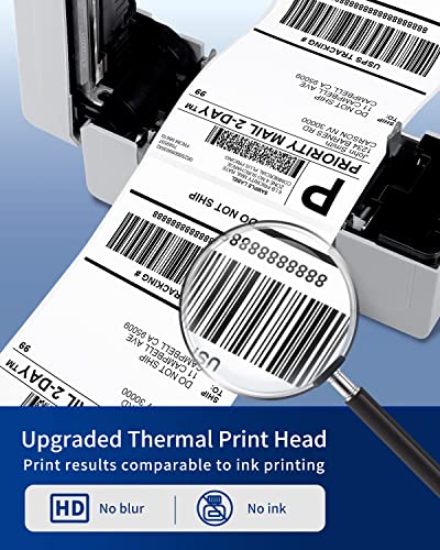 HD Thermal Shipping Label Printer for Shipping Packages - Mini Desktop Label Printers for Thermal Printer Labels - Thermal Label Printer for PC&MAC, 4x6 Shipping Label Printer for Small Business -Grey