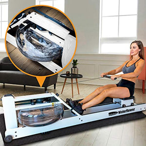 WaterRower Blanc Rowing Machine with S4 Monitor