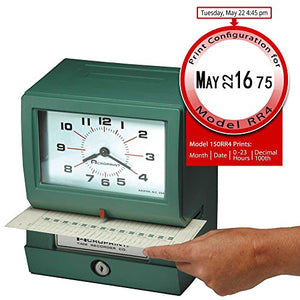 Acroprint 150RR4 Heavy Duty Automatic Time Recorder, Prints Month, Date, Hour (0-23) and Hundredths Time Clock