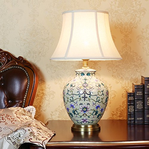 505 HZB Ceramic Desk Lamp Bedroom Bedside Lamp Room Villa Desk Lamp