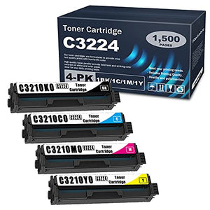 (1BK+1C+1M+1Y) C3210K0 C3210C0 C3210M0 C3210Y0 Remanufactured Toner Cartridge Compatible C3224 Replacement for Lexmark C3224dw C3326dw MC3224dwe MC3224adwe MC3326adwe Printer Toner