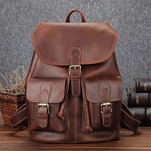 Backpack European and American Retro Computer Bag Men and Women Universal Backpack Outdoor Leisure Travel Backpack (Color : A, Size : 35 * 16 * 29cm)