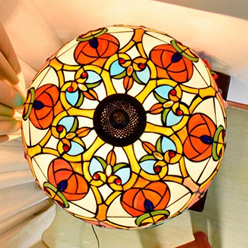 MaGiLL Tiffany Desk Lamp 20 Inch Hand Painted Glass European Style - Living Room Coffee Table Bedroom Night Light