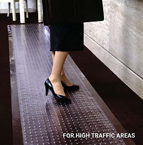 American Floor Mats Clear Vinyl Runner Mats for Carpeted Floors 60ft x 36in