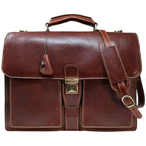 Floto Luggage Novella Briefcase, Brown, One Size