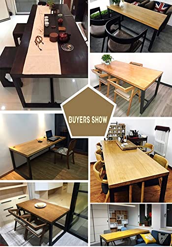 Modern Solid Wood Dining Table, Industrial-Style Long Table (300x120x75cm)
