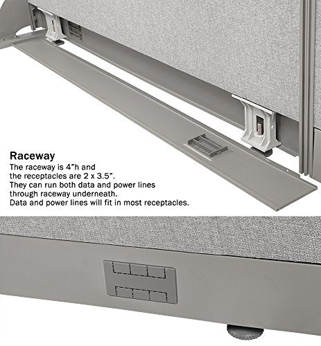 GOF Cubicle Double 10 Station Office Partition - Large Fabric Room Divider Panel Workstation