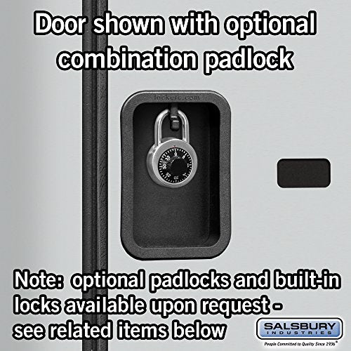 Salsbury Industries 2-Tier S-Style Designer Wood Locker - 6ft H x 21in D, Gray
