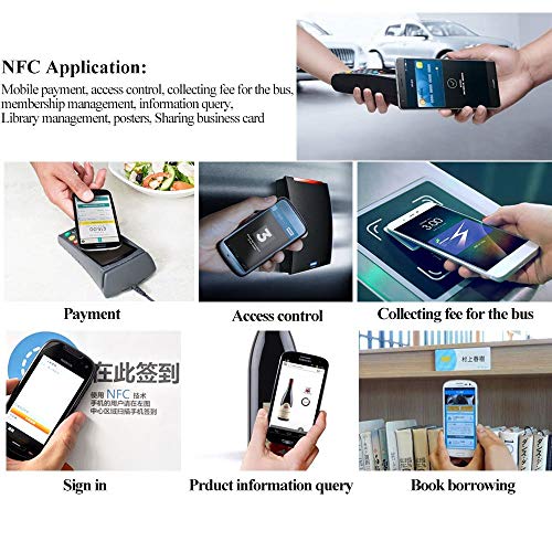 NFC NTAG213 Stickers/Tag/Adhesive Label RFID Tags with NTAG213 Chip 180 Bytes Fast Read/Write/Lock Compatible with All NFC-Enabled Smartphones and Devices (1000PCS)