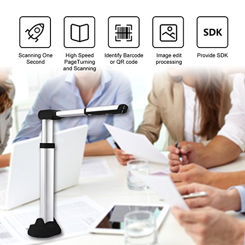 eloam Document Camera with HD CMOS Sensor and OCR Function Time Shooting for Office, Classrooms, Labs, Meeting Room Shooting for Office, Classrooms, Labs, Meeting Room
