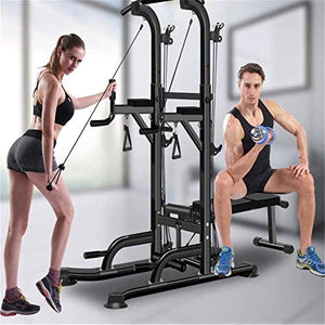 ZLQBHJ Strength Training Equipment Strength Training Dip Stands Multifunctional Power Towers Adjustable Height Stand Workout Station Dip Station Pull Chin Up Ba