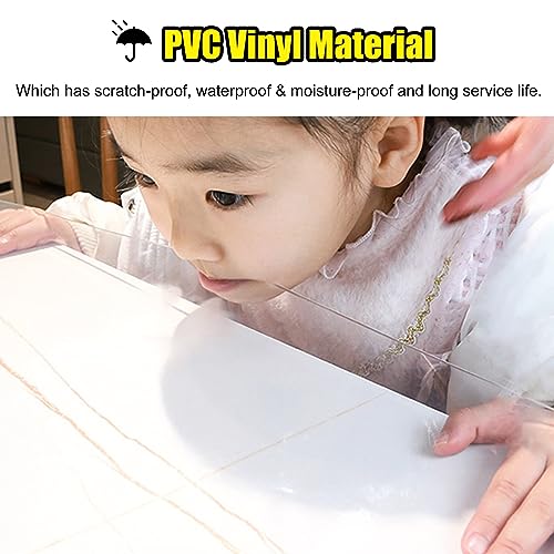 YANBI Clear Non Slip Carpet Protector/Floor Runner, Transparent PVC Chair Mat for Office Desk, Trimable Hallway Rug (140cmx500cm)