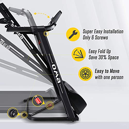 OMA Treadmills for Home 5108EB, Max 2.25 HP Folding Incline Treadmills for Running and Walking Jogging Exercise with 36 Preset Programs, Tracking Pulse, Calories - 2021 Updated Version (Renewed)