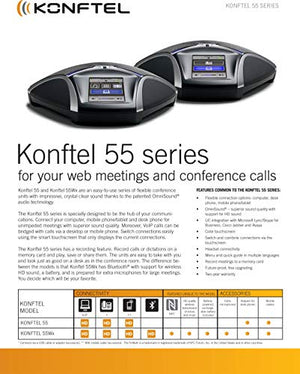 Konftel 55Wx Wireless Bluetooth HD Audio Conference Speaker Phone