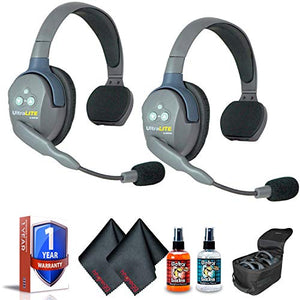 EARTEC UL2S Ultralite 2-Person Headset System with 6Ave Cleaning Kit