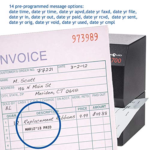 Pyramid 3700 Heavy Duty Steel Time Clock and Document Stamp - Made in the USA