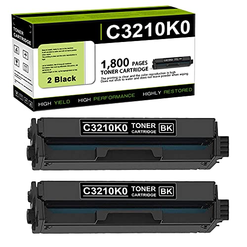 Compatible 2 Pack Black C3224 C3210K0 Remanufactured Toner Cartridge Replacement for Lexmark C3224dw C3326dw MC3224dwe MC3224adwe MC3326adwe Series Printer
