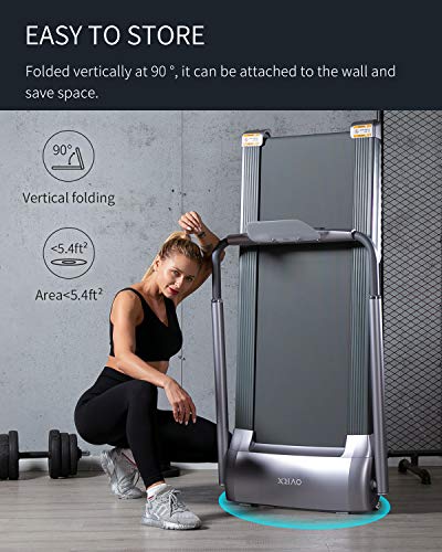 WEKEEP Folding Portable Treadmill Manual Compact Walking Running Machine Workout Electric Desk Treadmills for Small Spaces Treadmills with LED Display for Home Office Gym Use