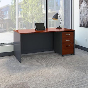 Bush Business Furniture Series C Office Desk with Mobile File Cabinet
