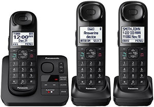 Panasonic KX-TGL433B Dect_6.0 3-Handset Landline Telephone, Black