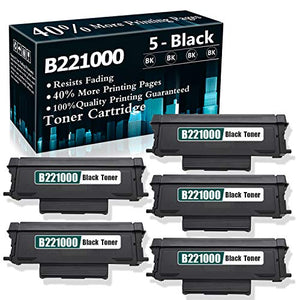 5-Black B221000 (per Toner 1,680 Page) B2236 Remanufactured Toner Cartridge Compatible for Lexmark MB2236adw B2236dw Printer,Sold by TopInk