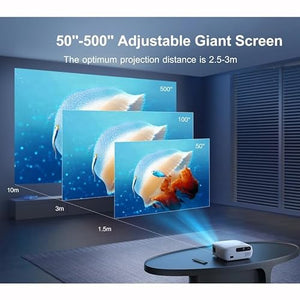 None BAILAI 1080P 4K Projector 500 ANSI 6D Auto Keystone Home&Outdoor Video