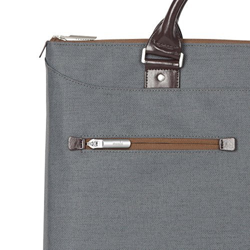 Moshi Urbana Briefcase – Slim Laptop Case with Shoulder Strap - Mineral Gray