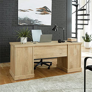 Sauder Worksense Mason Peak 72" Commercial Credenza Desk - Prime Oak Finish