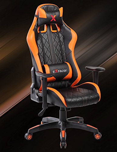 Ayvek Chairs JD-7219-OR SuperSwift Extreme Gaming Chair, Orange