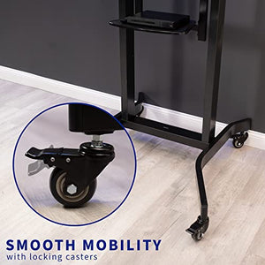 VIVO Motorized Height Adjustable TV Cart for 55-100" Screens up to 264 lbs - Black, STAND-E-TV100