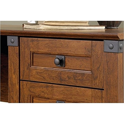 Pemberly Row L Shaped Computer Desk in Washington Cherry
