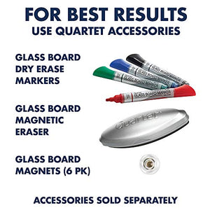 Quartet Easel, Magnetic, Glass Whiteboard, 4' x 3', Reversible, Portable, Flip Chart Holder, Infinity (ECM43G), Silver