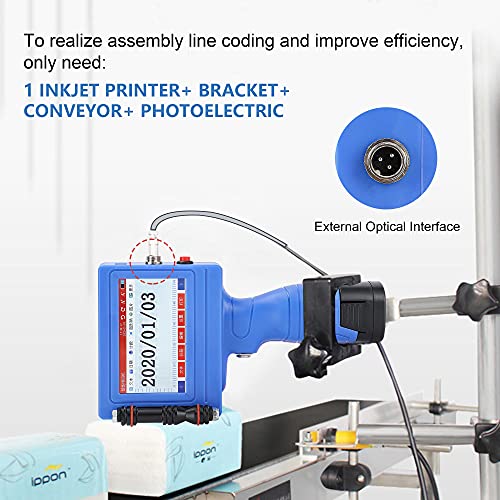 Frifreego Handheld Inkjet Printer, 600DPI Quick-Drying Portable Printer, HD Touch Screen, for Printing QR Code Date Label Brand Logo Custom Text, Suitable for Various Materials, Support 18 Languages