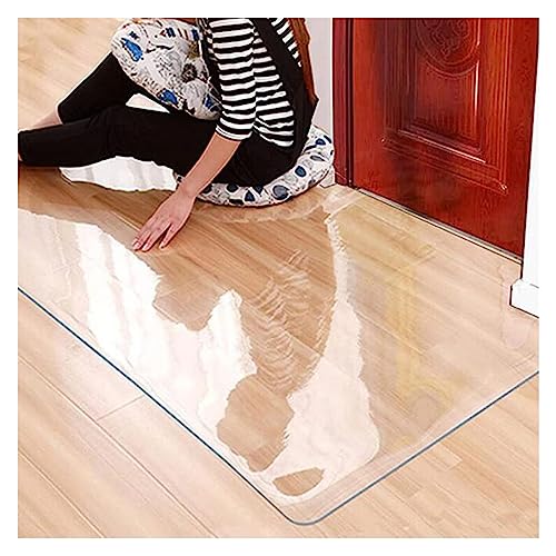 HOBBOY Hard-Floor Chair Mat 2mm Clear PVC Rug Protector - Family & Pet Friendly