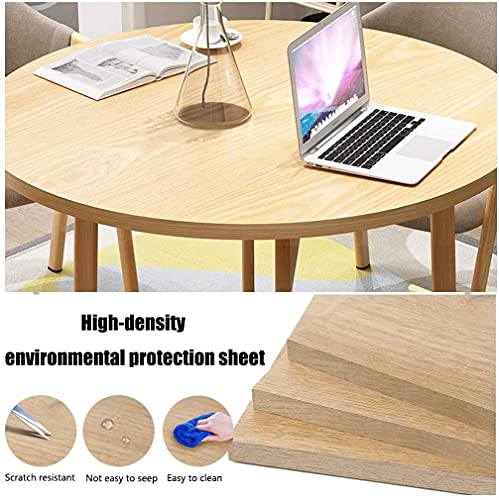 RYSLUX Table and Chair Set, Business Coffee Table Office Set, Round Table Cafe Meeting Room Furniture (Color: )