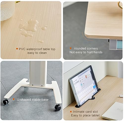 YUZES Mobile Laptop Lectern Podium Stand with Wheels