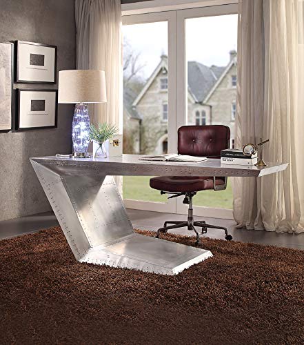 Writing Desk in Silver Finish