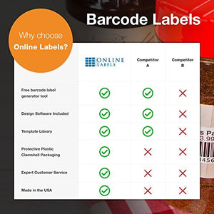 1.5 x 1 Rectangle Barcode Labels - Pack of 500,000 Labels, 10,000 Sheets - Inkjet/Laser Printer - Online Labels